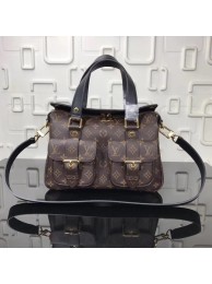 Copy Louis Vuitton Monogram Canvas MANHATTAN Bag M43482 Black HY17362Kn92