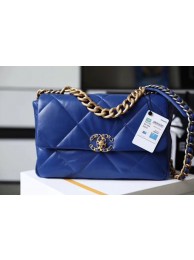 Designer Chanel 19 flap bag AS1161 blue HY8270vs94