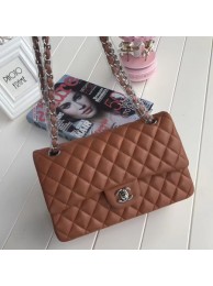 Designer Chanel 2.55 Series Flap Bags Brown Original Sheepskin A1112 Silver HY605vs94