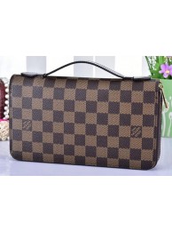 Designer Louis Vuitton Damier Ebene Canvas ZIPPY XL WALLET N41503 HY24330vs94
