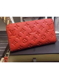 Designer Replica Louis Vuitton Monogram Empreinte Zippy Wallet X60017 Red HY8197CF36