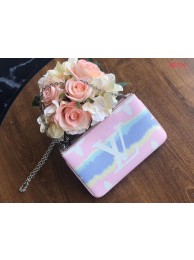 Designer Replica Louis vuitton original ESCALE POCHETTE DOUBLE ZIP clutch bag M69124 pink HY1992CF36