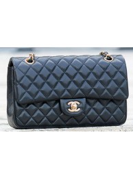 Fake 1:1 Chanel 2.55 Series Flap Bag Black Sheepskin Leather A1112 Gold HY15098YK70