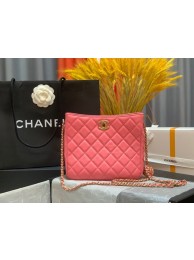 Fake 1:1 Chanel mini Shoulder Bag Lambskin&Gold-Tone Metal AS3259 rose HY15463YK70
