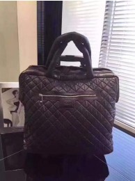 Fake 1:1 Chanel Sheepskin Leather Travel Bag 17822 Black HY25318YK70