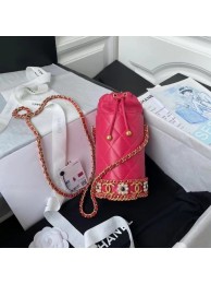 Fake Best Chanel Drawstring Bag Lambskin & Gold Metal AP2257 red HY3287Nk59