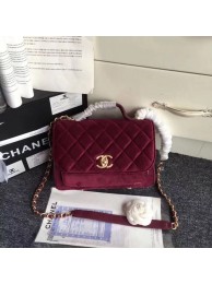 Fake Best Chanel flap bag Calfskin & Gold-Tone 69878 Burgundy suede HY6207Nk59