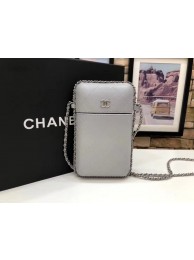 Fake Best Chanel Flap Original Mobile phone bag 55699 grey HY5477Nk59