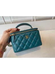 Fake Best Chanel Original Small classic chain box handbag AP2199 blue HY8397Nk59