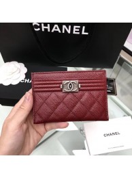 Fake BOY CHANEL Card Holder A84431 red HY1276uQ71