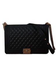 Fake Boy Chanel Flap Shoulder Bag Black Nubuck Leather CHA67087 Gold HY6016EQ38