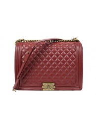 Fake Boy Chanel Flap Shoulder Bag Original Cannage Pattern A67087 Burgundy HY789Hj78