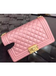 Fake Boy Chanel Flap Shoulder Bag Pink Sheepskin Leather A67086 Gold HY12559Sq37