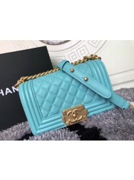 Fake Boy Chanel Flap Shoulder Bag Sheepskin Leather A67085 Blue HY5456QF99
