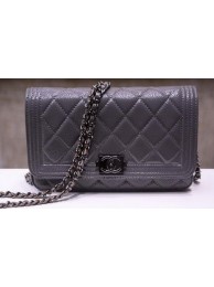 Fake Boy Chanel mini Flap Bags Bright Cannage Pattern A33815 Grey HY9244eZ32