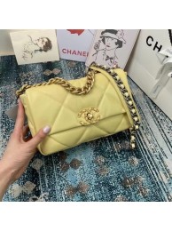 Fake Chanel 19 flap bag AS1160 AS1161 AS1162 light yellow HY221pE71