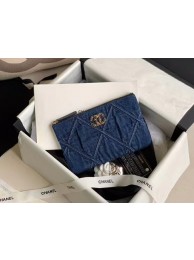 Fake Chanel 19 small carry on bag AP1059 blue HY15962lF58
