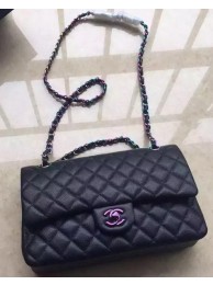 Fake Chanel 2.55 Series Double Flap Bag Original Lambskin Leather A1112 Black HY24015kw88
