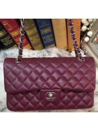 Fake Chanel 2.55 Series Flap Bag Original Sheepskin Leather A09765 Burgundy HY24879Hj78