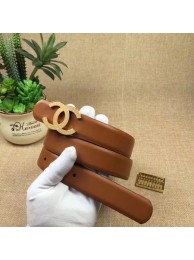 Fake Chanel 30mm Leather Belt CH5233 Brown HY2092lF58