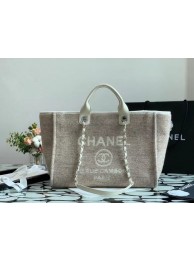 Fake Chanel Canvas Tote Shopping Bag B66941 Cream HY2740tu77