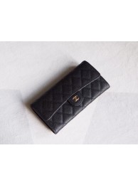 Fake Chanel Classic Flap Wallet A31506 black HY22534GR32