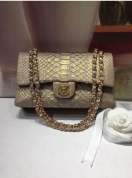 Fake Chanel Classic Handbag Python & Gold-Tone Metal A01112 gold HY586pE71