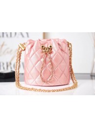 Fake Chanel Drawstring Bag Grained Calfskin & Gold Metal AS2859 pink HY20485ny77