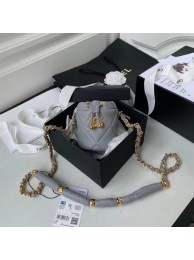 Fake Chanel Drawstring Bag Lambskin & Gold Metal AP2330 grey HY13722qZ31