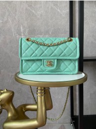 Fake Chanel flap bag Grained Calfskin AS2357 light green HY13065kw88