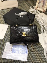 Fake Chanel flap bag with top handle A93737 black HY23906uQ71