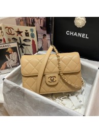 Fake Chanel Flap Shoulder Bag Grained Calfskin AS3002 apricot HY7724Hj78