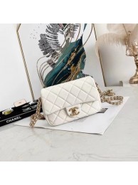 Fake Chanel Flap Shoulder Bag Original leather AS2482 white HY3187lF58