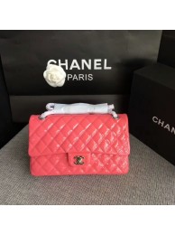 Fake Chanel Flap Shoulder Bags Pink Original Patent Leather CF1112 Silver HY27055ny77