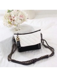 Fake Chanel Gabrielle Calfskin Leather Shoulder Bag 8122A White HY8776RY48