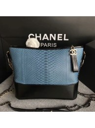 Fake Chanel Gabrielle Shoulder Bag Original Python Leather A93842 Skyblue HY711QF99