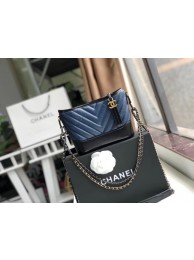 Fake Chanel gabrielle small hobo bag A91810 blue&black HY24243bz90