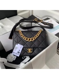 Fake Chanel leather Shoulder Bag AS2842 black HY2457lF58