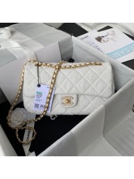 Fake CHANEL MEDIUM FLAP BAG AS2820 white HY22662xE84