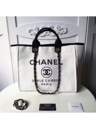 Fake Chanel Medium Original Canvas Leather Tote Shopping Bag 66941C HY16822xE84