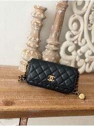 Fake Chanel MINI FLAP BAG Lambskin & Gold-Tone Metal AP81210 BLACK HY4864eZ32