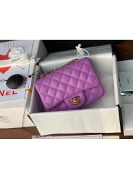 Fake Chanel MINI Flap Bag Original Sheepskin Leather 1115 purple HY14051uQ71