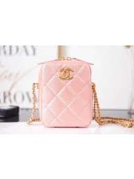 Fake Chanel mini Shoulder Bag Grained Calfskin AS2857 pink HY5320Iw51