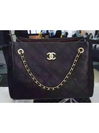 Fake Chanel Shopper Bag Calfskin Leather A98052 Black HY19742xE84