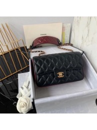 Fake Chanel small flap bag Calfskin & Gold-Tone Metal AS2228 Black & Brown HY578xR88