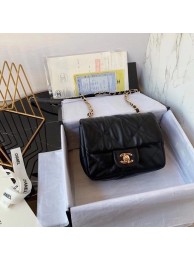 Fake Chanel small flap bag Calfskin & Gold-Tone Metal AS2232 black HY3130Iw51
