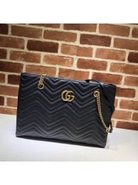 Fake Cheap Gucci GG Marmont matelasse medium tote 524578 black HY18595Kt89