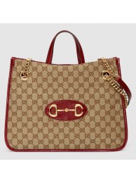Fake Gucci 1955 Horsebit tote bag 621144 red HY23513bz90