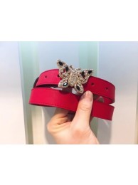 Fake Gucci 25MM Leather Belt 414519 Red HY15146uQ71