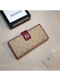 Fake Gucci Calf leather Wallet A337335 red HY6186QF99